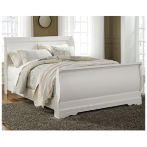 Anarasia Queen Sleigh Bed, White