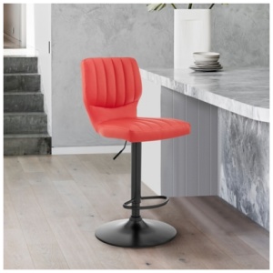 Armen Living Bardot Adjustable Height Bar Stool , Orange