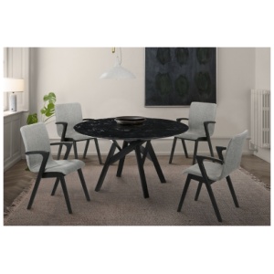 Armen Living Venus Dining Table, Black