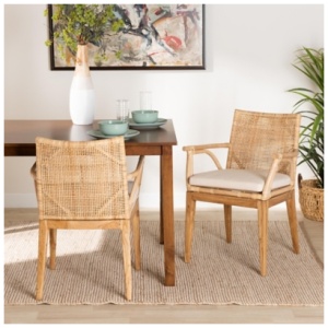 Bali & Pari Storsel Dining Chair, Natural/Cream