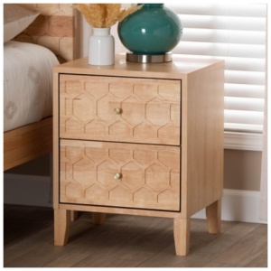 Baxton Studio Hosea 18" Nightstand, Natural