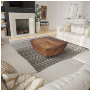 Benzara Handcrafted Coffee Table, Brown