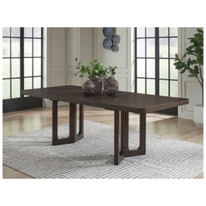 Breckington 74"-92" Extendable Dining Table, Dark Brown, Wood