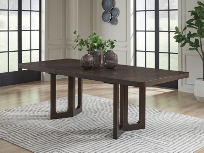 Breckington 74"-92" Extendable Dining Table, Dark Brown, Wood
