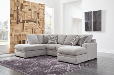 Bresslyn Place 2-Piece Next-Gen Nuvella™ Performance Fabric Sectional with Chaise, Pewter