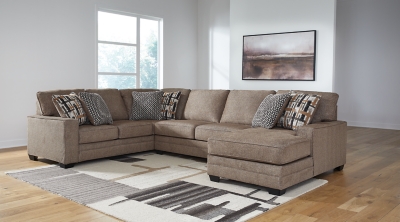 Cannonbrook Sectional with Chaise, Nutmeg