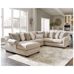 Carnaby 4-Piece Sectional with Chaise, Linen