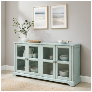 Crosley Furniture Holbrook Rectangular Sideboard, Distressed Blue