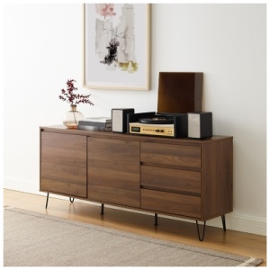 Crosley Furniture Teagan Sideboard, Brown Oak