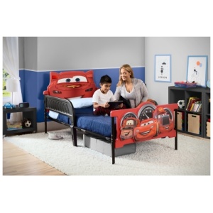 Delta Children Pixar Car Twin 3D Bed, Red