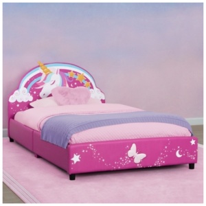 Delta Children Twin Upholstered Bed, Pink