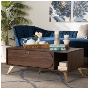 Edel Walnut Coffee Table, Brown