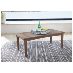 Emmeline Outdoor Coffee Table, Brown