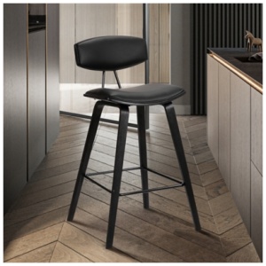 Fox Counter Height Bar Stool, Black