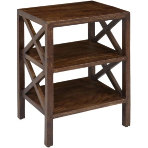 Global Archive Side Table with Shelves