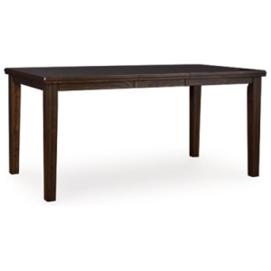 Haddigan Counter Height 60"-78" Extendable Dining Table, Dark Brown, Wood