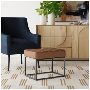 Homepop Theodore Ottoman, Brown