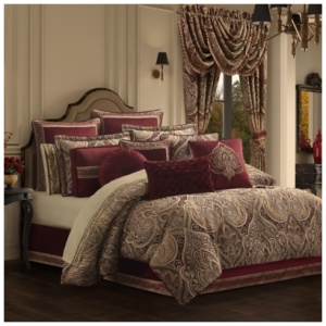 J. Queen New York Calistoga King 4 Piece Comforter Set, Crimson