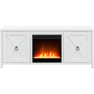 Jacana TV Stand with Crystal Fireplace Insert