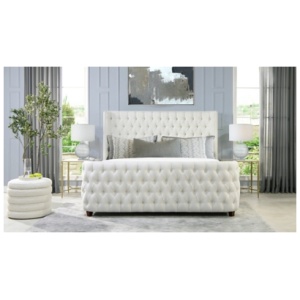Jennifer Taylor Brooklyn King Tufted Panel Bed, Antique White