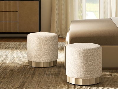 Jennifer Taylor Home Hampton Ottoman, Speckled Egg Beige