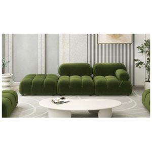 Jennifer Taylor Home Marcel Sofa Chaise, Olive Green