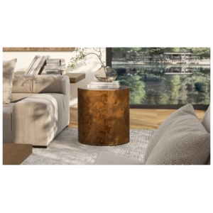 Jennifer Taylor Home Nebula Side Table, Medium Brown Walnut