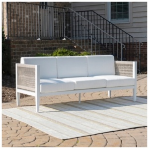 Linon Carter Outdoor Sofa, White
