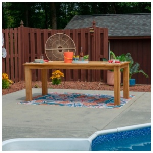 Linon Cary Outdoor Dining Table, Natural