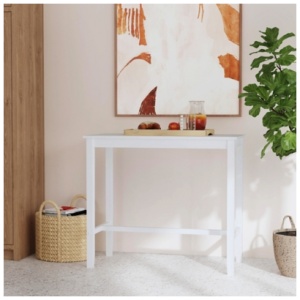 Linon Claridge Bar Height Dining Table, White/Beige