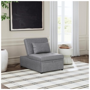 Linon Grayson Sofa Bed, Light Gray