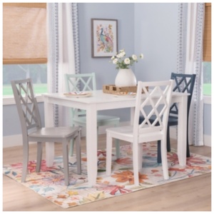 Linon Kolt Rectangular Dining Table and 4 Chairs, Multi