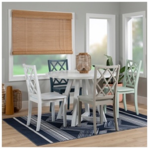 Linon Kolt Round Dining Table and 4 Chairs, Multi