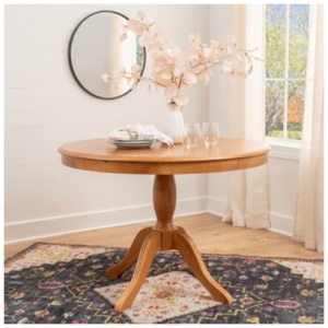 Linon Landin Dining Table, Caramel