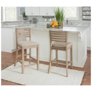 Linon Tucker Bar Stool, Natural