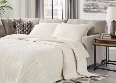 Mahoney 2-Piece Sleeper Sectional with Chaise, Pebble