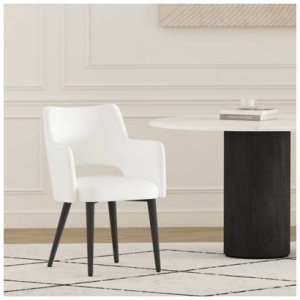 Manhattan Comfort Tremont Dining Arm Chair, White