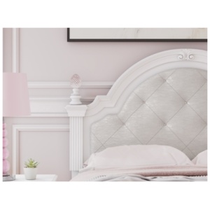 Maylilly Full Upholstered Panel Headboard, White