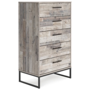 Neilsville 5 Drawer Chest of Drawers, Whitewash