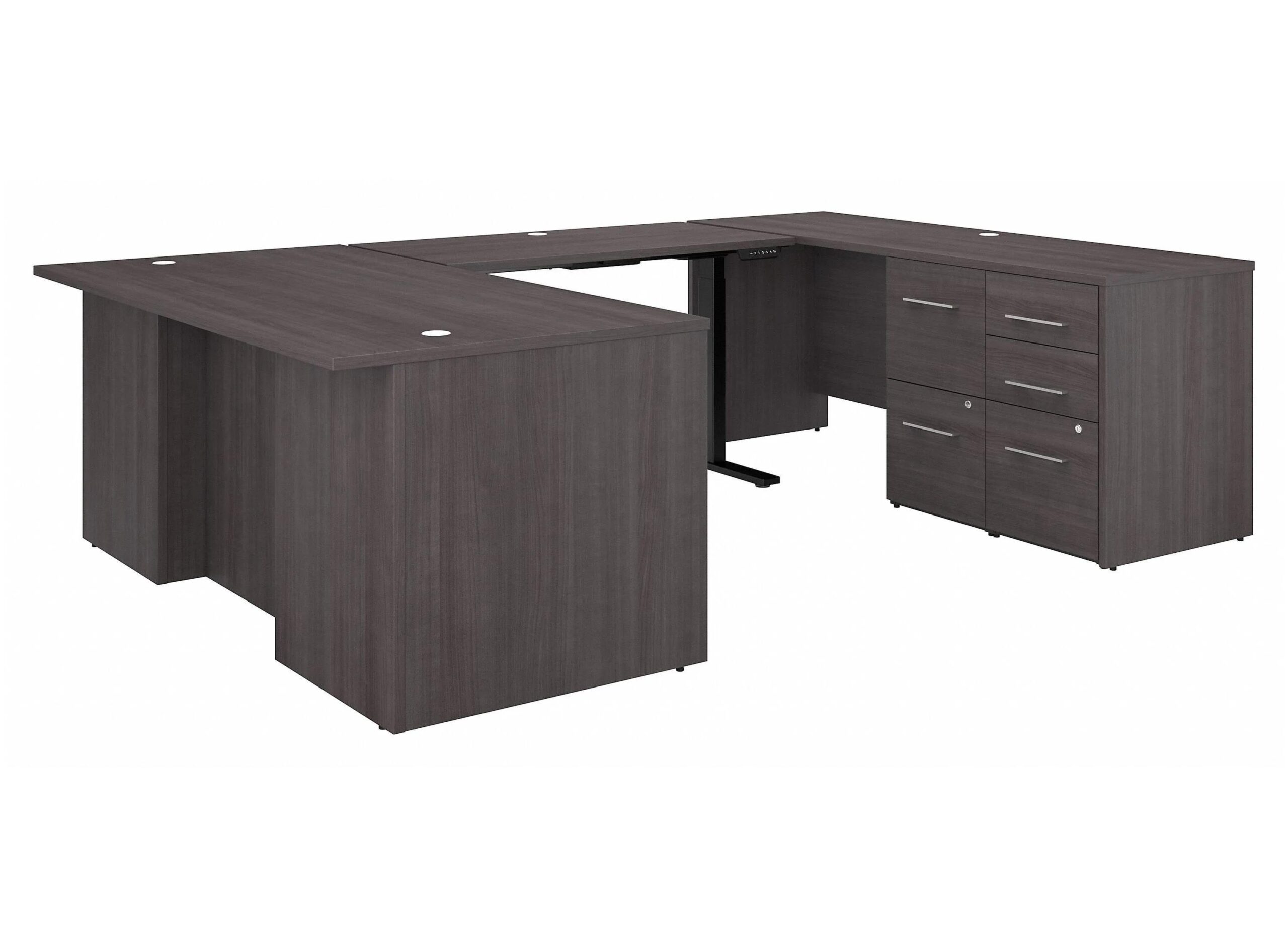 Office 500 72W Height Adjustable U Shaped Executive Desk w/ Drawers