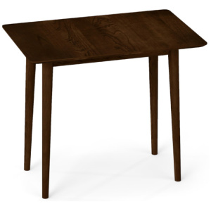 Rectangular Wooden Dining Table for 2-4 34 Inch Farmhouse Solid Wood Kitchen Table-Walnut