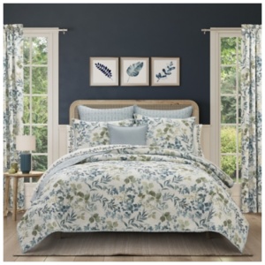 Royal Court Evergreen King/California King 3 Piece Quilt Set, Blue