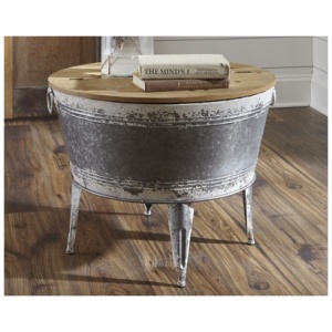 Shellmond Coffee Table With Storage, Two-tone