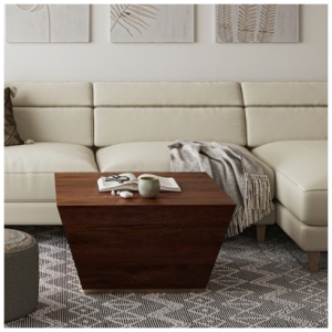 Simpli Home Abba Coffee Table, Cognac Brown