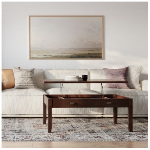 Simpli Home Artisan Lift Top Coffee Table, Russet Brown