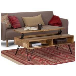 Simpli Home Hunter Lift Top Coffee Table, Natural