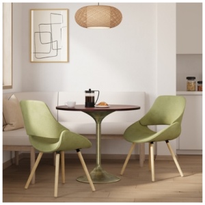 Simpli Home Radford Dining Table, Walnut/Antique Brass