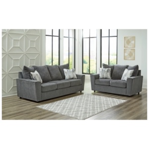 Stairatt Sofa and Loveseat, Gravel