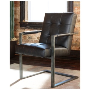 Starmore Home Office Desk Chair Leather, Black