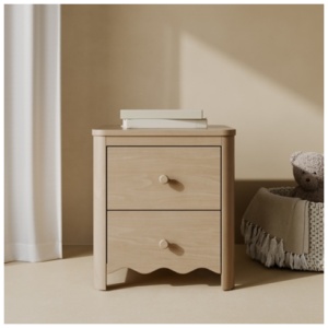 Storkcraft Casablanca 20" 2 Drawer Nightstand, Driftwood